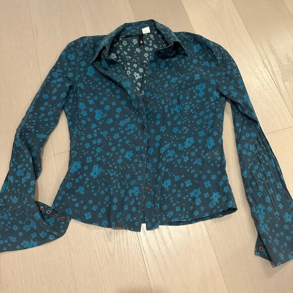 Vintage H&M Millennial Floral Button Down - Picture 1 of 6